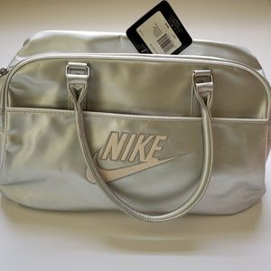 NWT! Nike metalic gym bag with shoulder strap